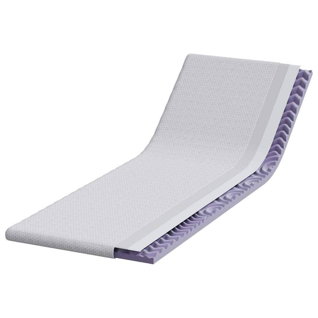 VidaXL Matratzenauflage weiß 80 x 200 cm Jacquardstoff