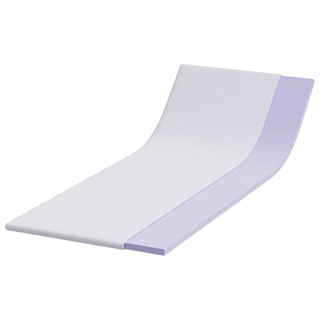VidaXL Matratzenauflage weiß 80 x 200 cm Jacquardstoff