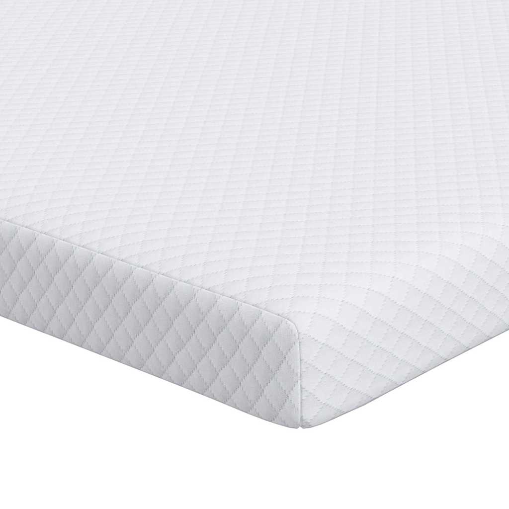 Vidaxxl Matratzenauflage weiß 100 x 200 cm Jacquardstoff