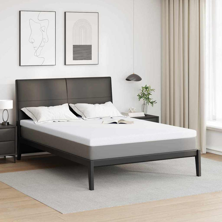 Vidaxxl Matratzenauflage weiß 160 x 200 cm Jacquardstoff