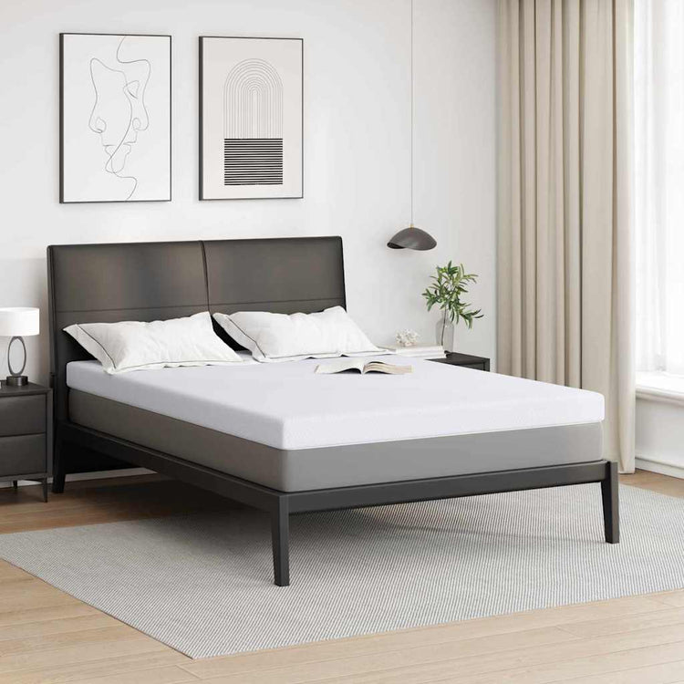 Vidaxxl Matratzenauflage weiß 160 x 200 cm Jacquardstoff