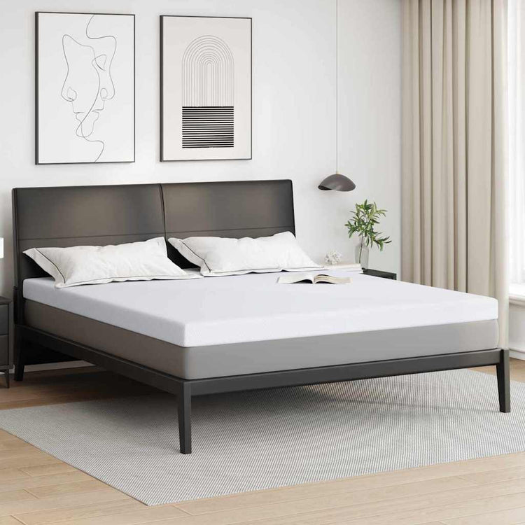 Vidaxxl Matratzenauflage weiß 180 x 200 cm Jacquardstoff