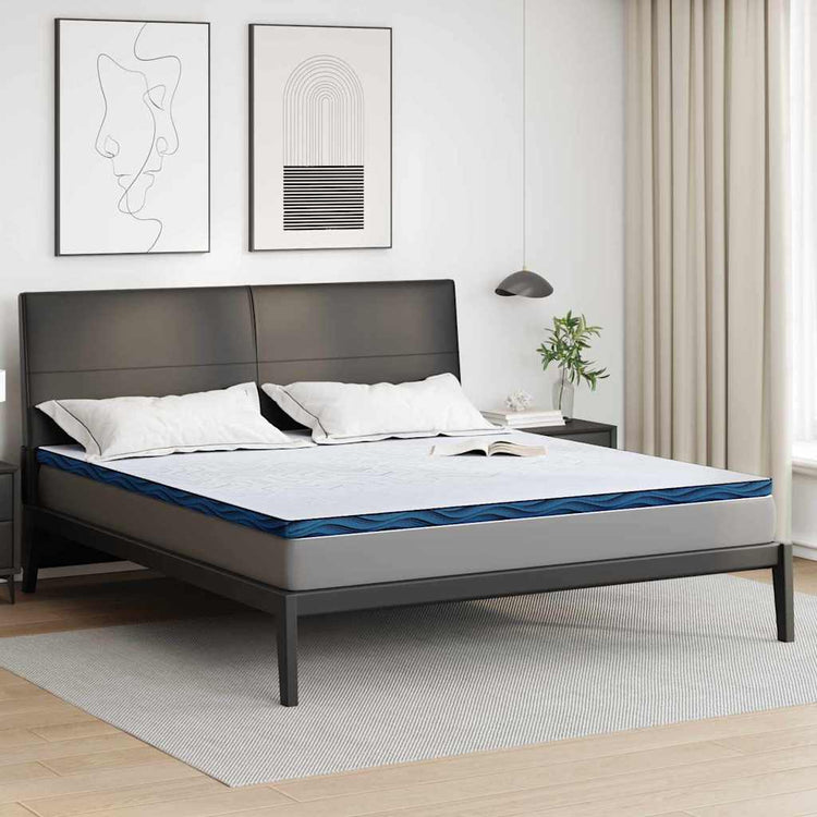 Vidaxxl Matratzenauflage weiß 180 x 200 cm Jacquardstoff