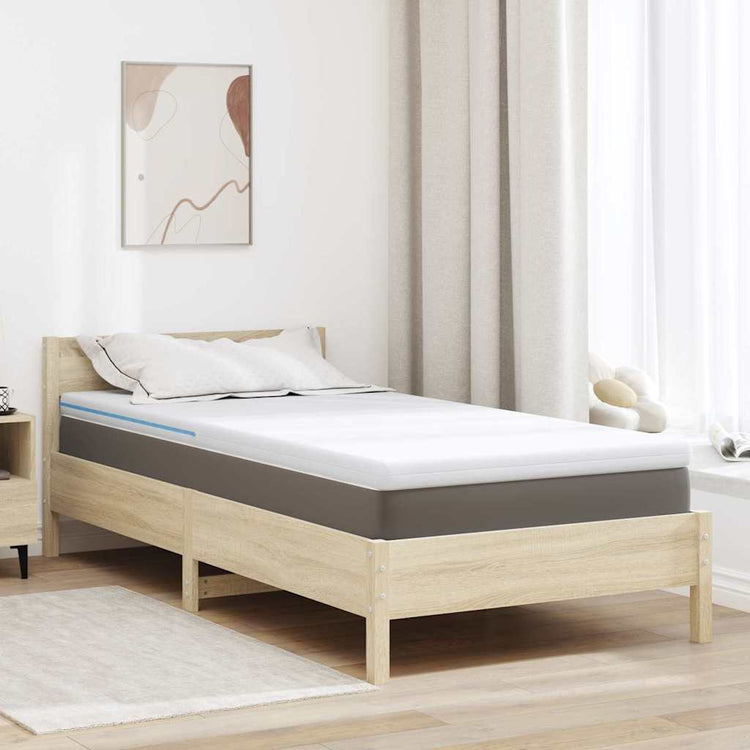Vidaxxl Matratzenauflage weiß 90 x 200 cm Jacquardstoff