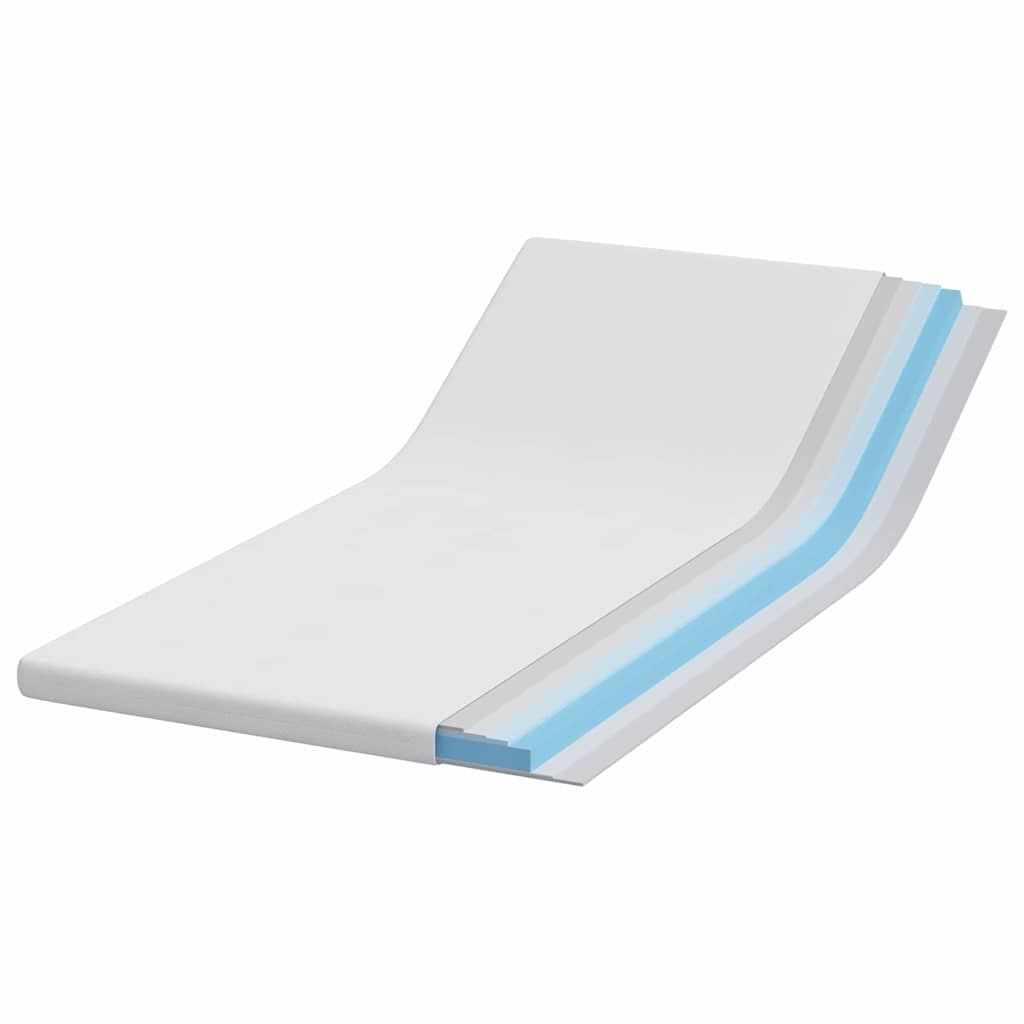 Vidaxxl Matratzenauflage weiß 90 x 200 cm Jacquardstoff