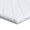 VidaXL Kokosnuss-Topper weiß 90 x 200 cm Jacquard-Stoff