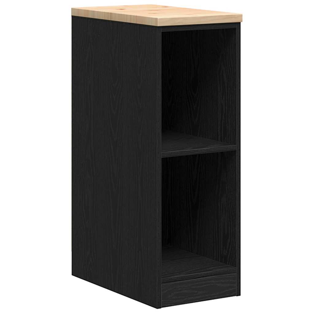 Vidaxx Garagenschrank 30x51x85 cm massives Kiefernholz schwarz
