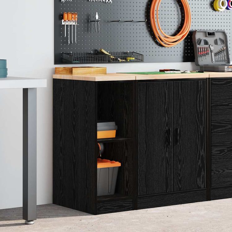 Vidaxx Garagenschrank 30x51x85 cm massives Kiefernholz schwarz