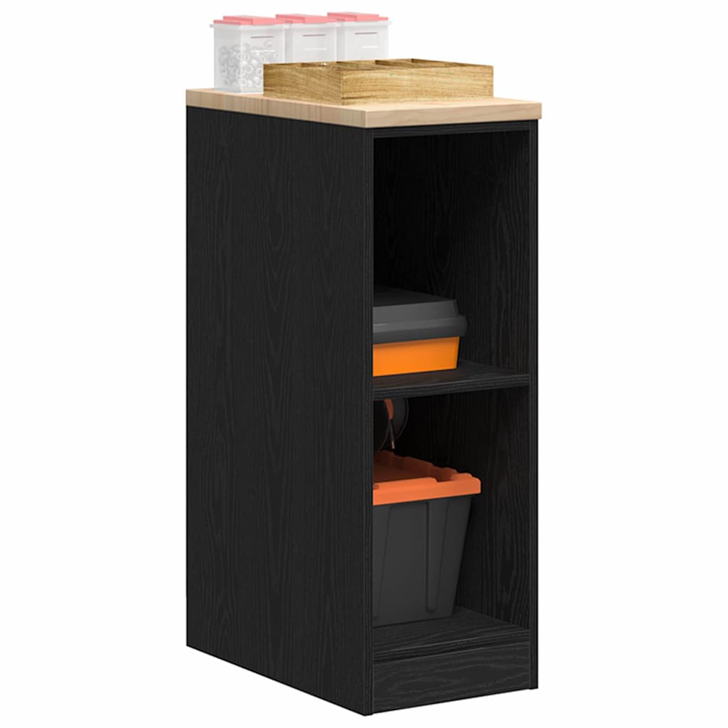 Vidaxx Garagenschrank 30x51x85 cm massives Kiefernholz schwarz