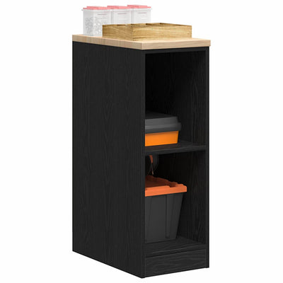 Vidaxx Garagenschrank 30x51x85 cm massives Kiefernholz schwarz