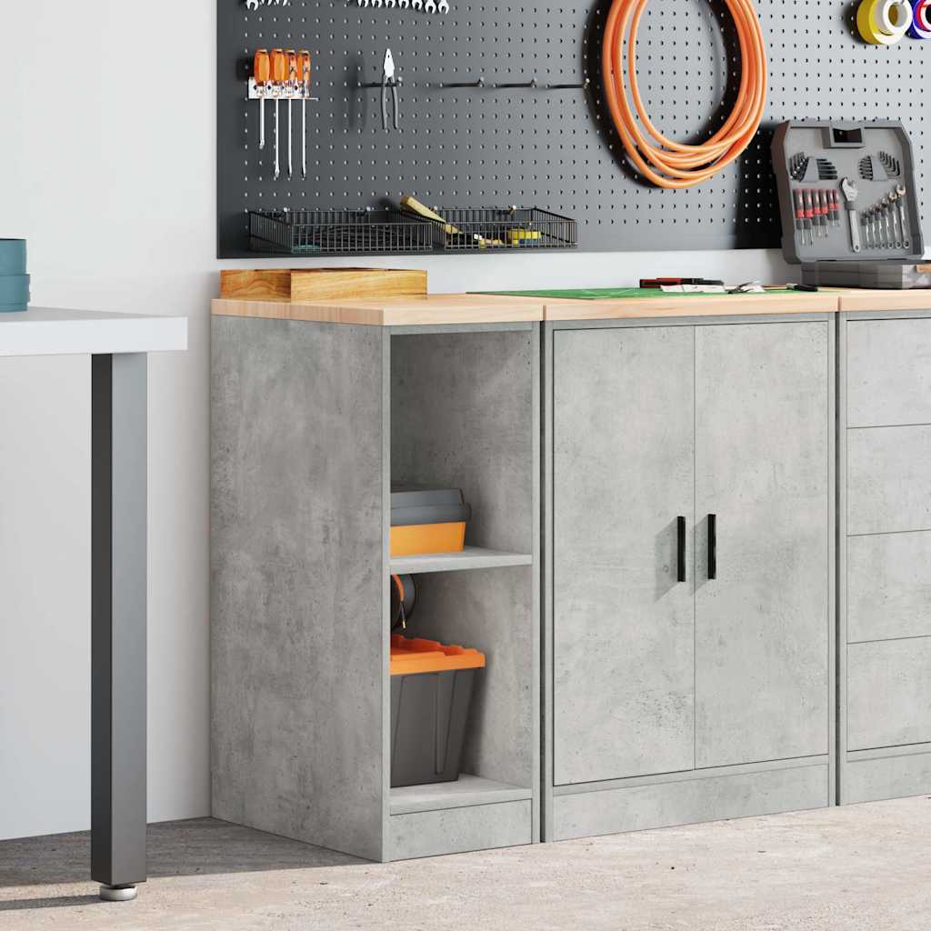 Vidaxx Garagenschrank 30x51x85 cm massives Kiefernholz betongrau