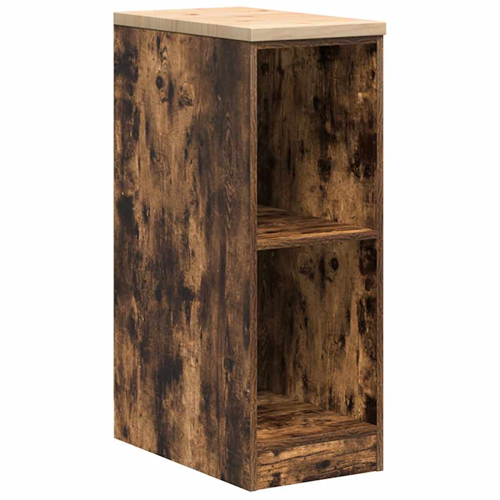 Vidaxx Garagenschrank 30x51x85 cm massives Kiefernholz, geräucherte Eiche