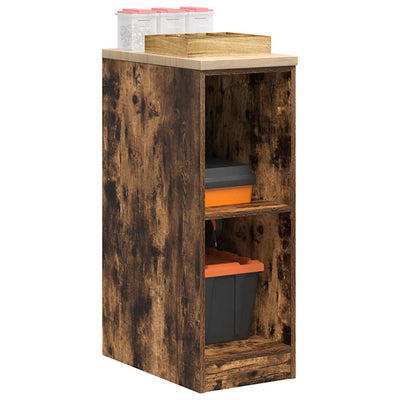 Vidaxx Garagenschrank 30x51x85 cm massives Kiefernholz, geräucherte Eiche