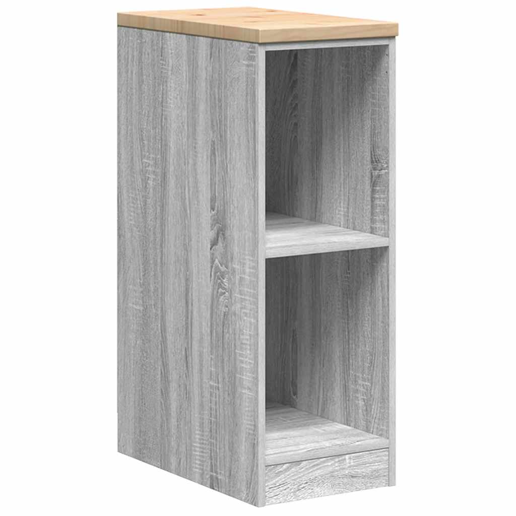 Vidaxx Garagenschrank 30x51x85 cm massives Kiefernholz grau Sonoma
