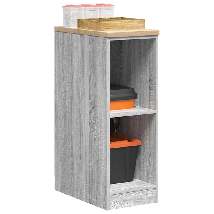 Vidaxx Garagenschrank 30x51x85 cm massives Kiefernholz grau Sonoma