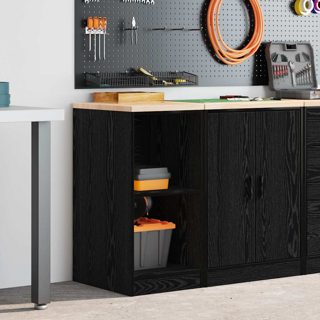 Vidaxx Garagenschrank 40x51x85 cm massives Kiefernholz schwarz