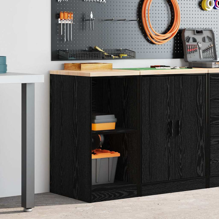 Vidaxx Garagenschrank 40x51x85 cm massives Kiefernholz schwarz