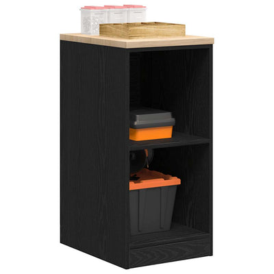 Vidaxx Garagenschrank 40x51x85 cm massives Kiefernholz schwarz