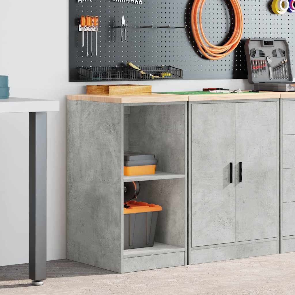 Vidaxx Garagenschrank 40x51x85 cm massives Kiefernholz betongrau