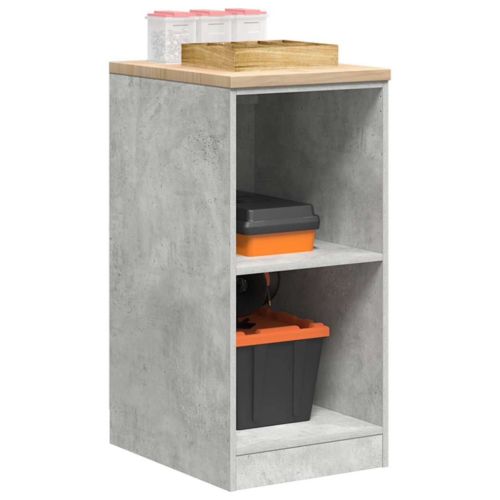 Vidaxx Garagenschrank 40x51x85 cm massives Kiefernholz betongrau