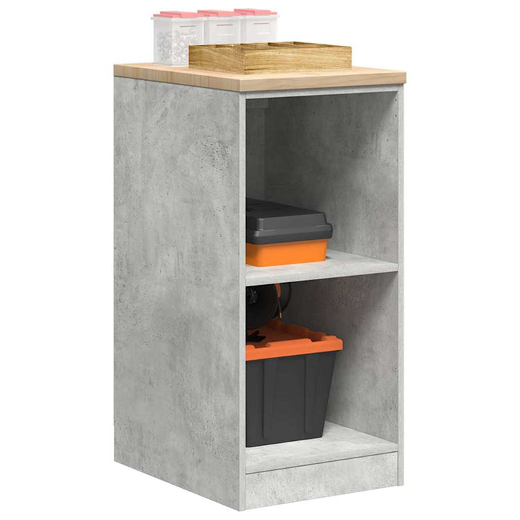 Vidaxx Garagenschrank 40x51x85 cm massives Kiefernholz betongrau