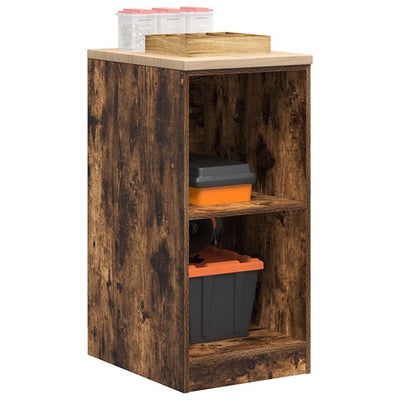 Vidaxx Garagenschrank 40x51x85 cm massives Kiefernholz, geräucherte Eiche