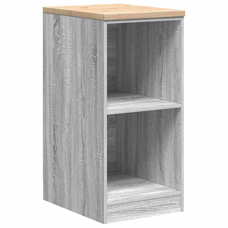 Vidaxx Garagenschrank 40x51x85 cm massives Kiefernholz grau Sonoma