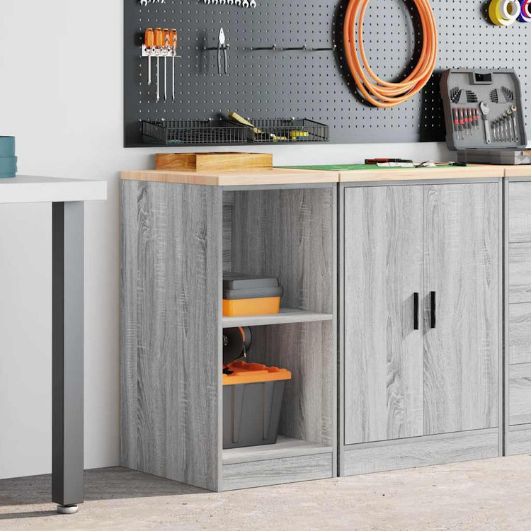 Vidaxx Garagenschrank 40x51x85 cm massives Kiefernholz grau Sonoma