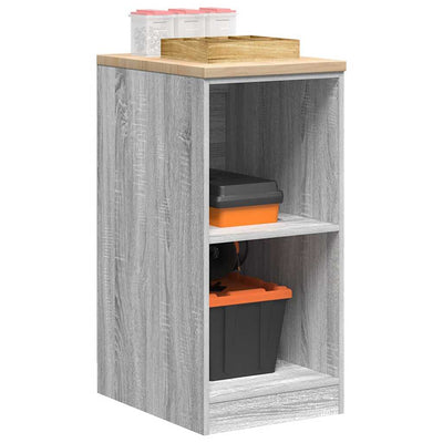 Vidaxx Garagenschrank 40x51x85 cm massives Kiefernholz grau Sonoma