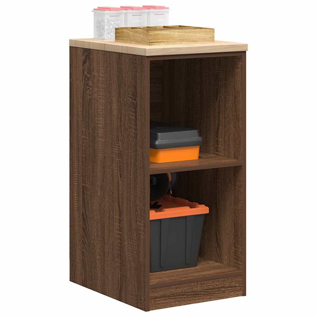 Vidaxx Garagenschrank 40x51x85 cm massives Kiefernholz, braune Eiche