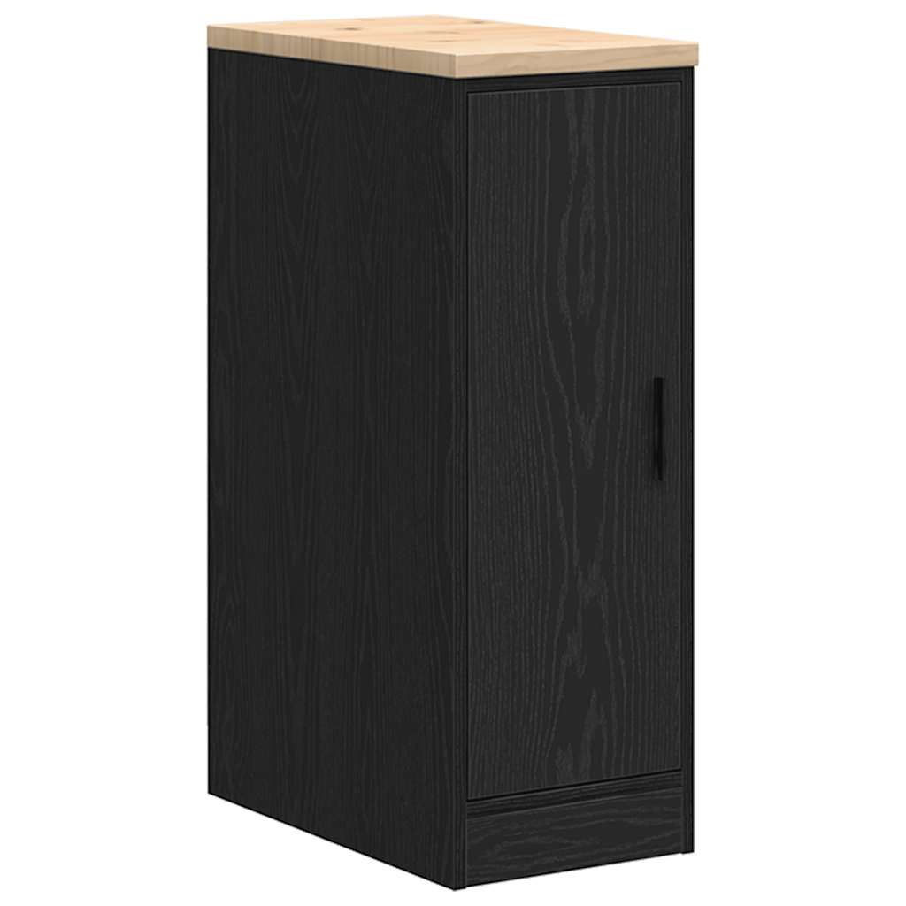 Vidaxx Garagenschrank 30x51x85 cm massives Kiefernholz schwarz