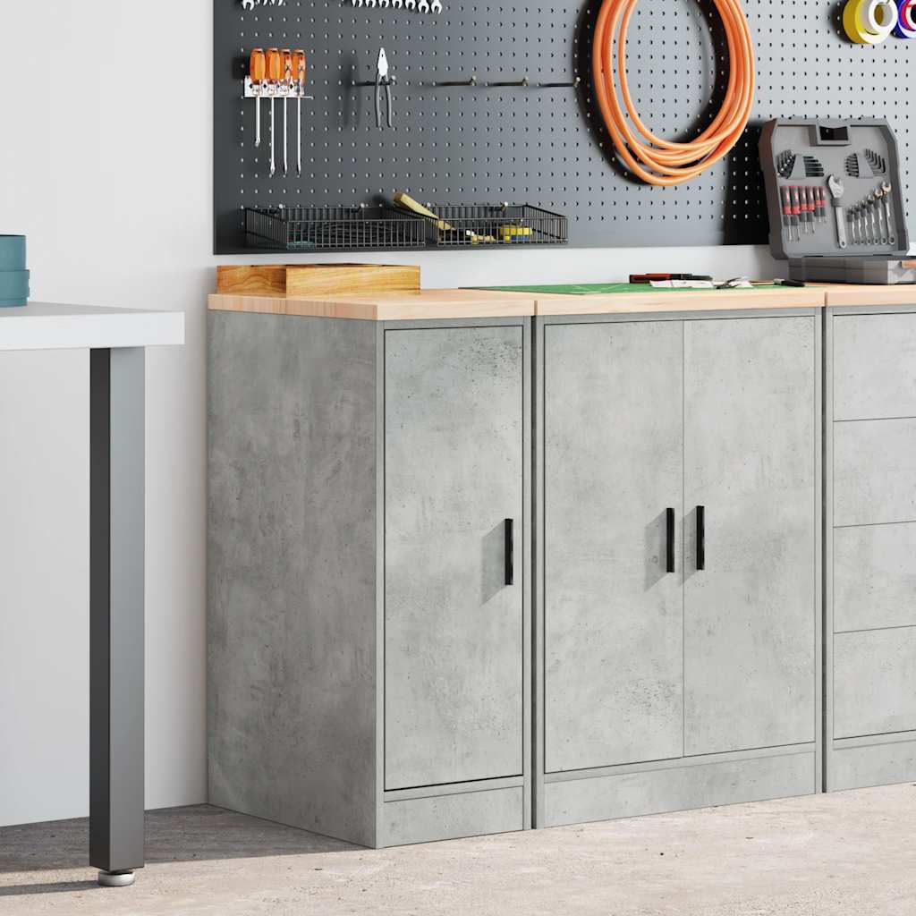 Vidaxx Garagenschrank 30x51x85 cm massives Kiefernholz betongrau