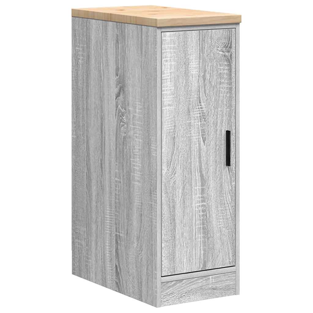 Vidaxx Garagenschrank 30x51x85 cm massives Kiefernholz grau Sonoma