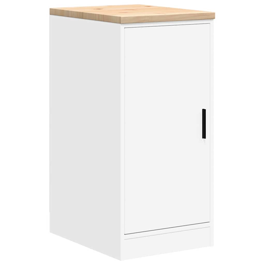 Vidaxx Garagenschrank 40x51x85 cm massives Kiefernholz weiß
