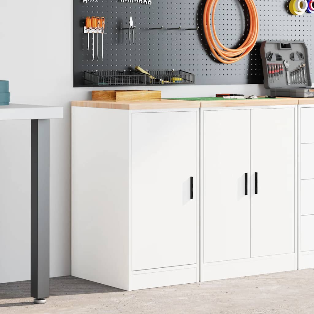 Vidaxx Garagenschrank 40x51x85 cm massives Kiefernholz weiß