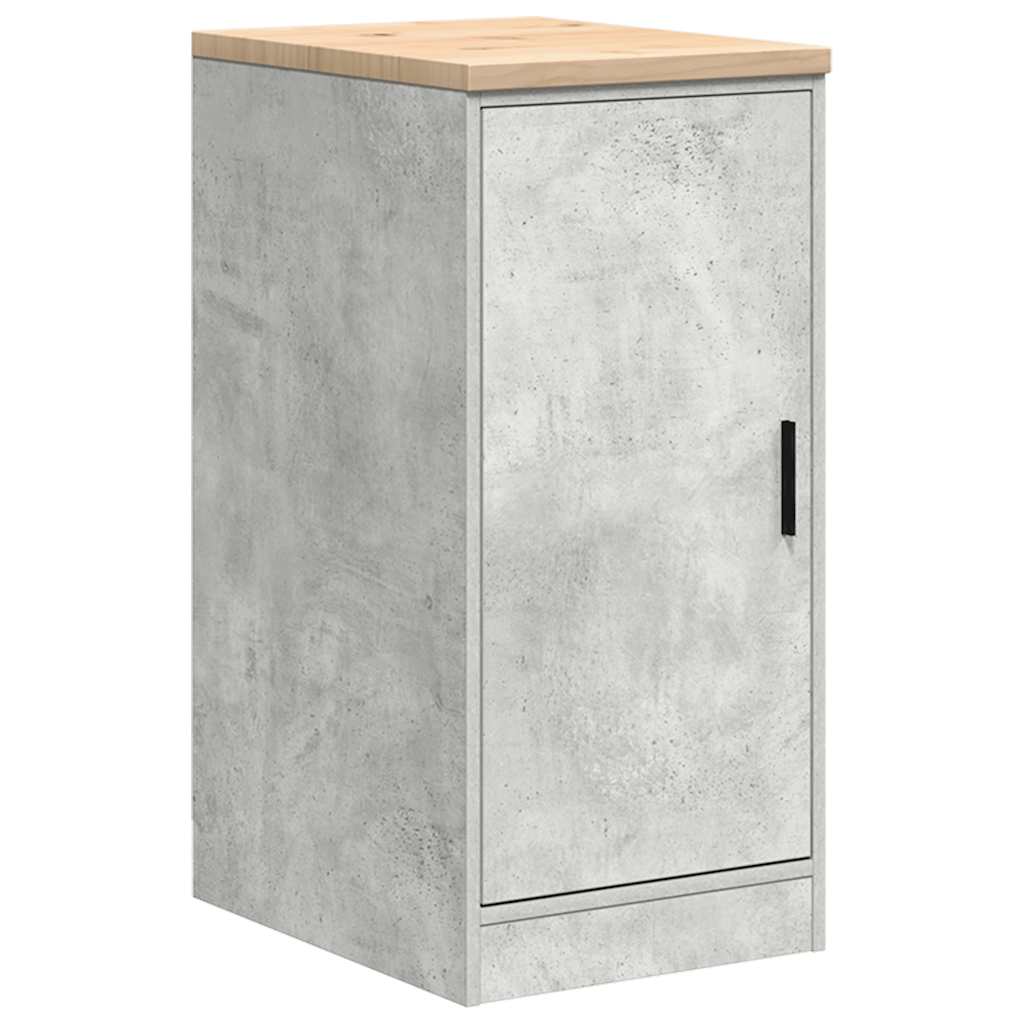 Vidaxx Garagenschrank 40x51x85 cm massives Kiefernholz betongrau