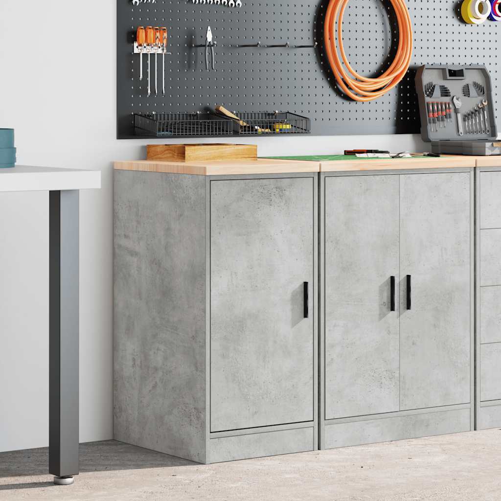 Vidaxx Garagenschrank 40x51x85 cm massives Kiefernholz betongrau