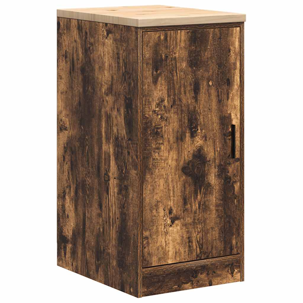 Vidaxx Garagenschrank 40x51x85 cm massives Kiefernholz, geräucherte Eiche