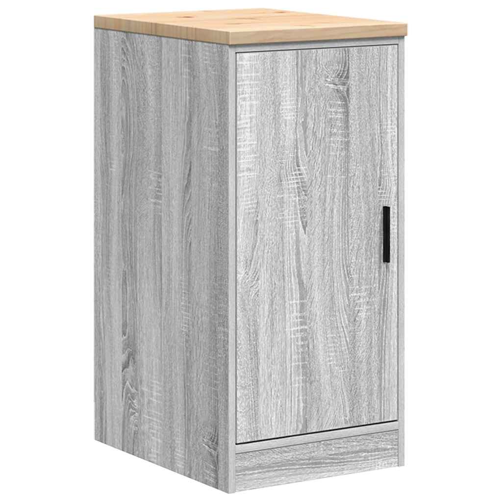 Vidaxx Garagenschrank 40x51x85 cm massives Kiefernholz grau Sonoma
