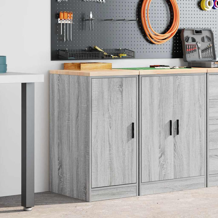 Vidaxx Garagenschrank 40x51x85 cm massives Kiefernholz grau Sonoma