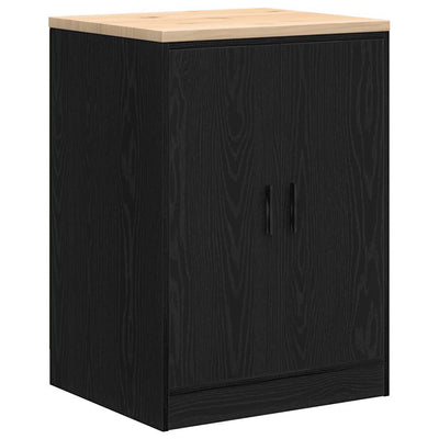 Vidaxx Garagenschrank 60x51x85 cm massives Kiefernholz schwarz