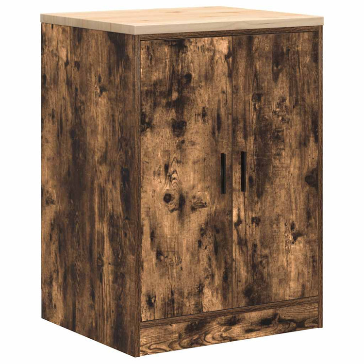 Vidaxx Garagenschrank 60x51x85 cm massives Kiefernholz, geräucherte Eiche