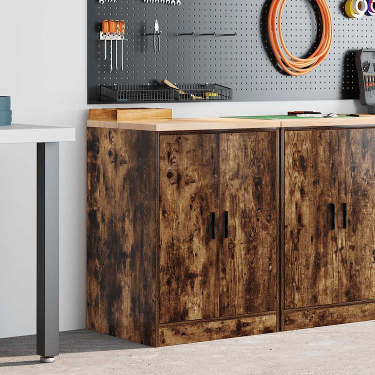 Vidaxx Garagenschrank 60x51x85 cm massives Kiefernholz, geräucherte Eiche
