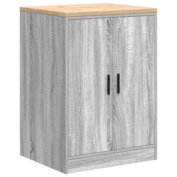 Vidaxx Garagenschrank 60x51x85 cm massives Kiefernholz grau Sonoma