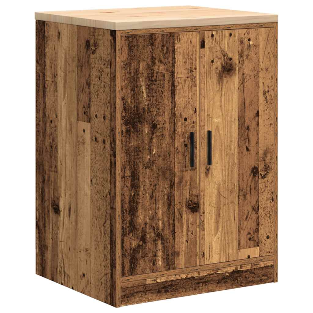Vidaxx Garagenschrank 60x51x85 cm Kiefer massiv Altholz