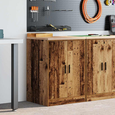 Vidaxx Garagenschrank 60x51x85 cm Kiefer massiv Altholz