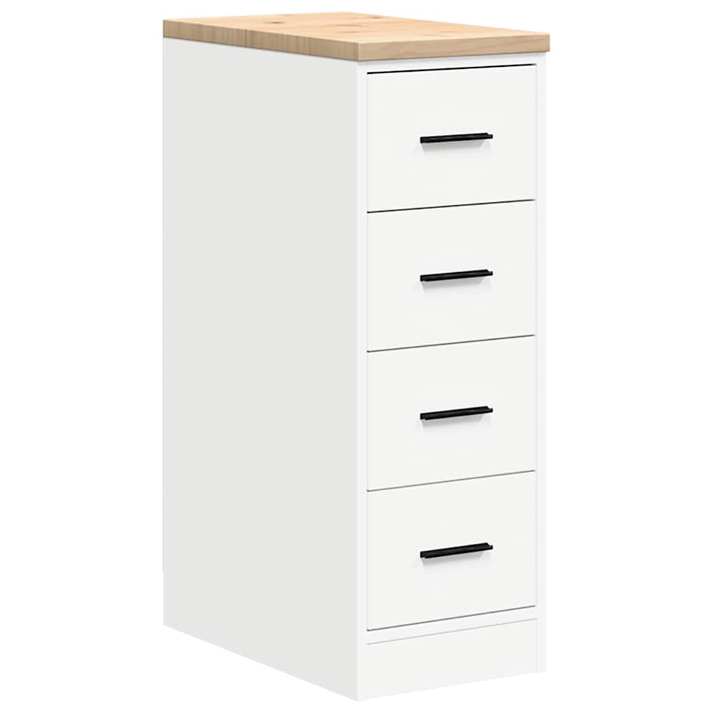 Vidaxx Garagenschrank 30x51x85 cm massives Kiefernholz weiß
