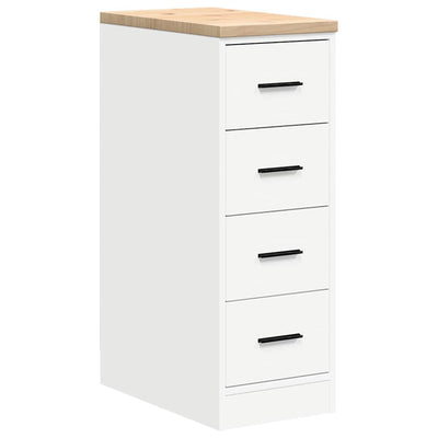 Vidaxx Garagenschrank 30x51x85 cm massives Kiefernholz weiß