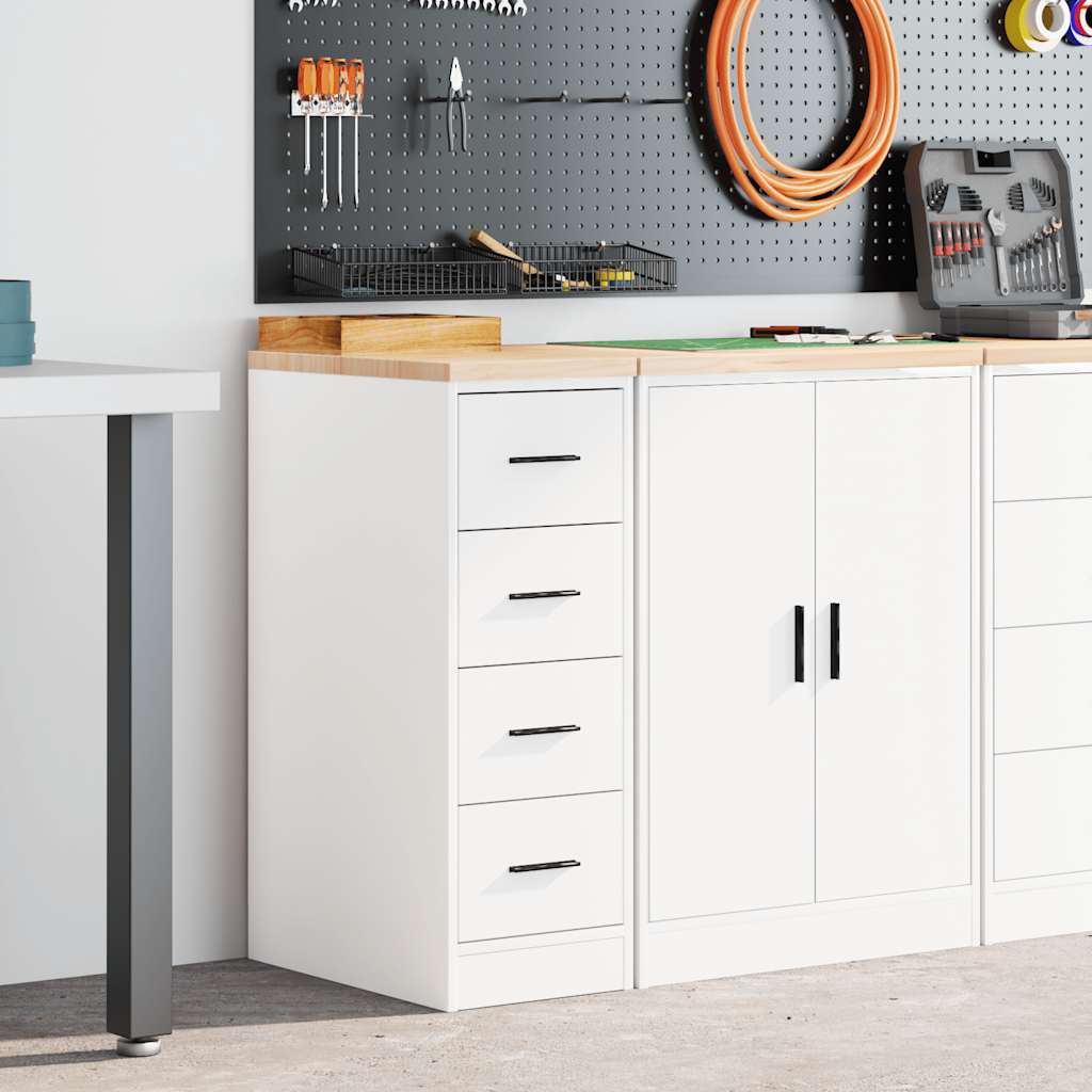 Vidaxx Garagenschrank 30x51x85 cm massives Kiefernholz weiß