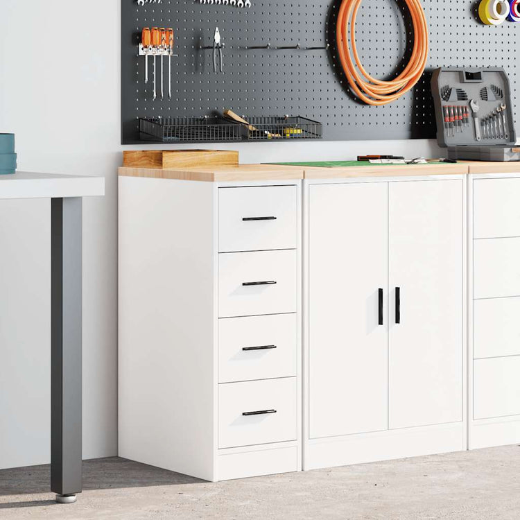 Vidaxx Garagenschrank 30x51x85 cm massives Kiefernholz weiß